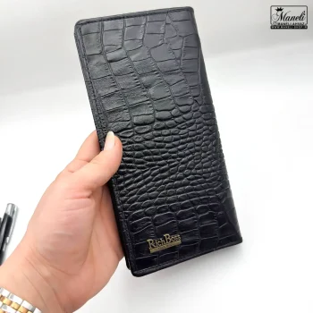 ست چرم طبیعی مردانه کیف ، کمربند ، جاکارتی ، خودکار | رنگ مشکی - Image 4