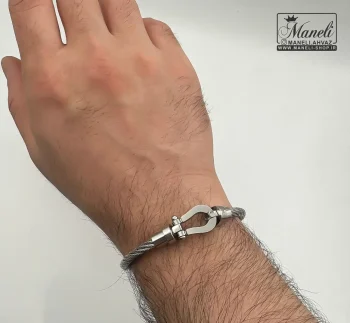 دستبند امگا نقره ای رنگ ثابت - Image 3