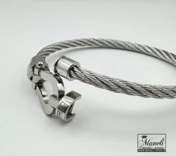 دستبند امگا نقره ای رنگ ثابت - Image 4