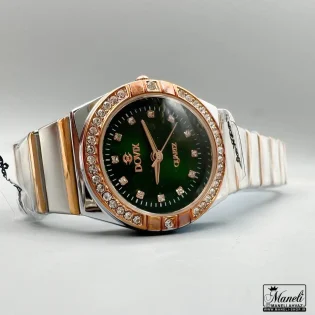 ساعت زنانه dovix قاب نگین دار صفحه سبز