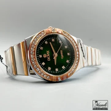 ساعت زنانه dovix قاب نگین دار صفحه سبز