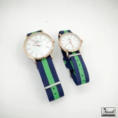 خرید ست ساعت زنانه مردانه DW بند برزنتی | تخفیف ویژه