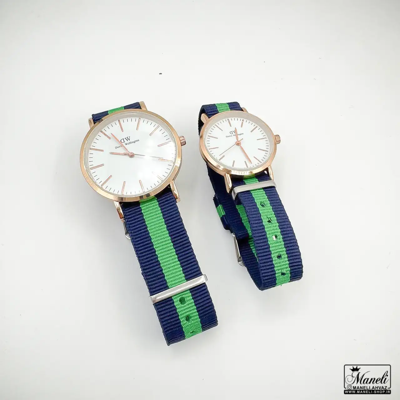 dw-fk-watch-1 خرید ست ساعت زنانه مردانه DW بند برزنتی | تخفیف ویژه