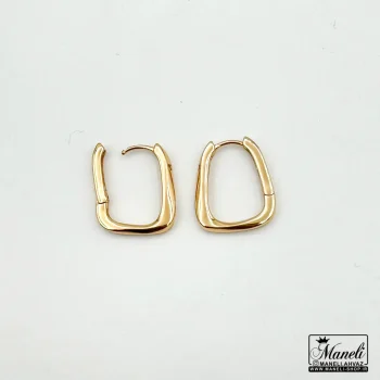 گوشواره ساده و کلاسیک ژوپینگ | طلایی - Image 4