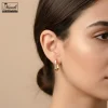 گوشواره ساده و کلاسیک ژوپینگ | طلایی - Image 2