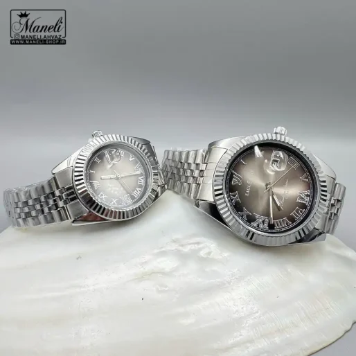 خرید ست ساعت نقره ای طرح رولکس با قیمت اقتصادی