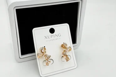 خرید گوشواره ژوپینگ طرح پاپیون بدون نیاز به سوراخ گوش