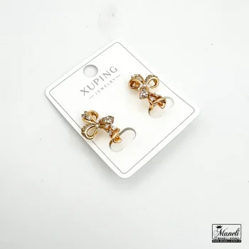 گوشواره ژوپینگ طرح پاپیون بدون نیاز به سوراخ گوش 40978 - Image 4