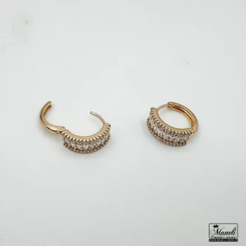 گوشواره حلقه ای نگین باگتی ژوپینگ 40975 - Image 3