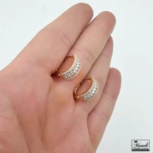 خرید گوشواره حلقه ای نگین باگتی ژوپینگ