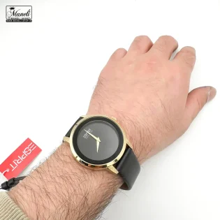ساعت اسپریت بند چرم طلایی