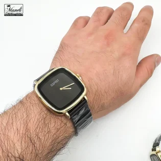 خرید ساعت مردانه اسپریت مربعی تمام مشکی با قاب طلایی | اورجینال