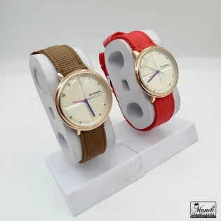 خرید ساعت دخترانه بند برزنتی bolingdun | قرمز و قهوه ای