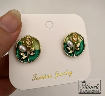 گوشواره میناکاری سبز
