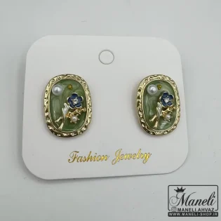 گوشواره میناکاری سبز