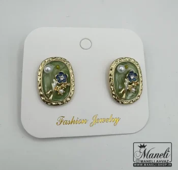 گوشواره میناکاری سبز