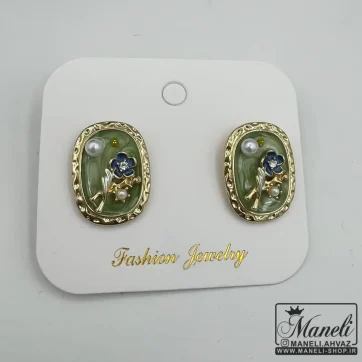 گوشواره میناکاری سبز