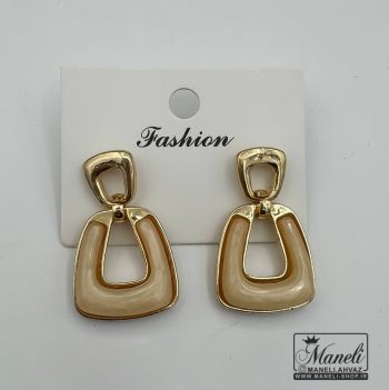 گوشواره ی فشن زنانه طلایی و کرم رنگ|409812 - Image 4