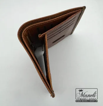 ست کیف و کمربند مردانه قهو ه ای هدیه روز مرد - Image 3