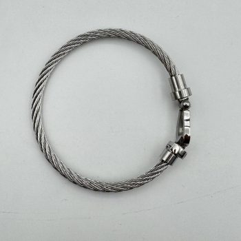 دستبند امگا نقره ای رنگ ثابت - Image 6