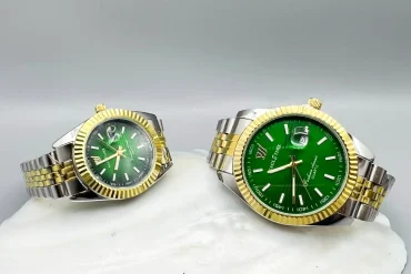 خرید ست ساعت صفحه سبز طرح رولکس با قیمت اقتصادی