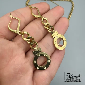 سرویس زنانه طلایی بولگاری (کارتیر) رنگ ثابت دقیقا مشابه نمونه طلا|14040925 - Image 3