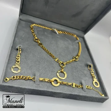 سرویس زنانه طلایی بولگاری (کارتیر) رنگ ثابت دقیقا مشابه نمونه طلا|14040925 - Image 5