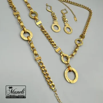 سرویس زنانه طلایی بولگاری (کارتیر) رنگ ثابت دقیقا مشابه نمونه طلا|14040925 - Image 4