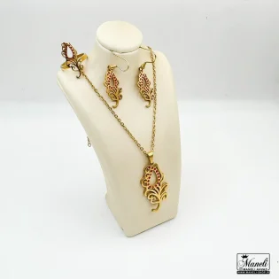 خرید ست گردنبند ، گوشواره و انگشتر استیل رنگ ثابت | آف ویژه