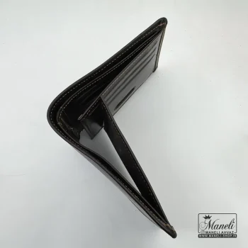 ست هدیه ای کیف کوتاه وجاسوئیچی چرم طبیعی قهوه ای سوخته - Image 6