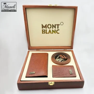 هدیه مردانه ست سه تیکه چرم طبیعی