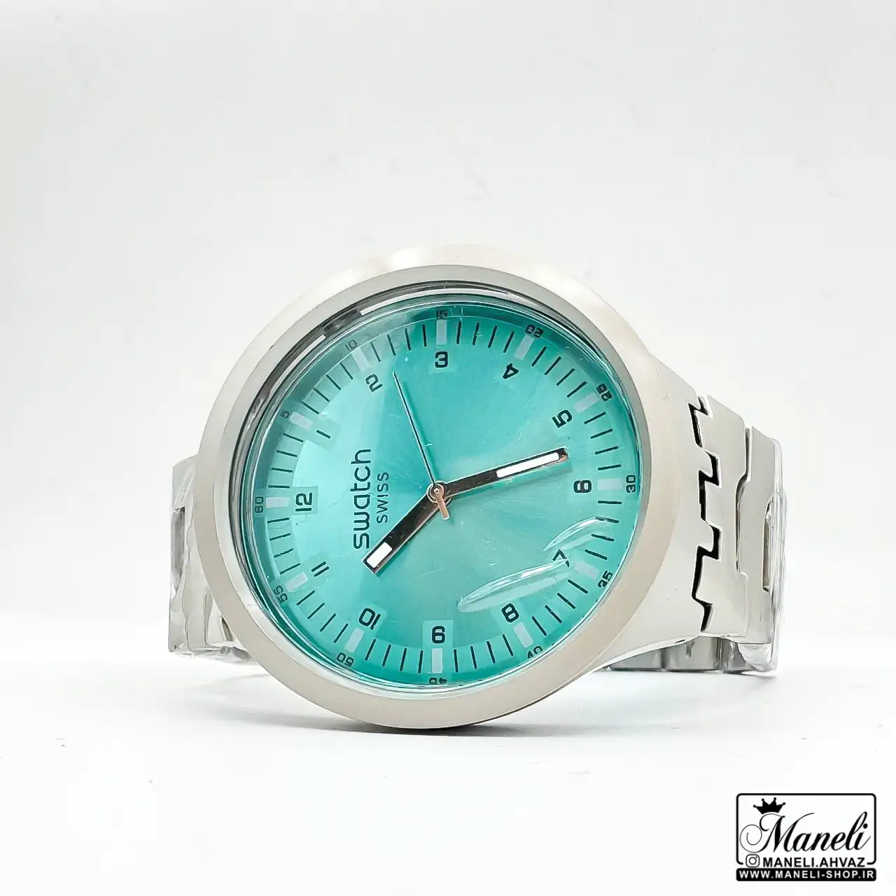 swatch-tifanicolor-1 ساعت سواچ Swatch مردانه صفحه آبی تیفانی