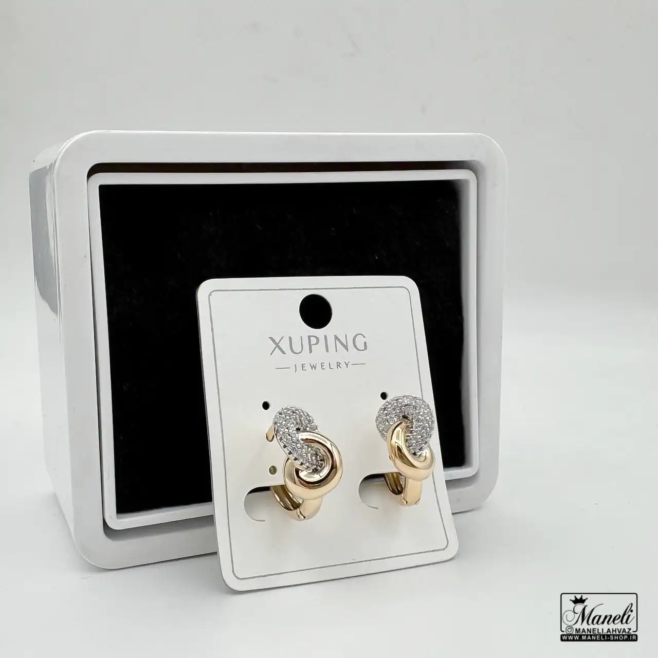 xp-errings-gld-1 گوشواره حلقه ای ژوپینگ باطرحی متفاوت