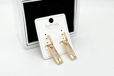 گوشواره ژوپینگ آویز طلایی 40979