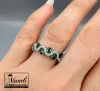 انگشتر زنانه رنگ ثابت با نگین سبز جواهری زیبا|14040952 - Image 5