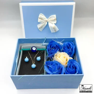 خرید باکس هدیه ای ولنتاین دخترانه آبی