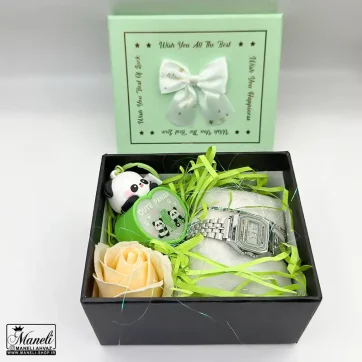باکس هدیه ای ولنتاین دخترانه سبز پاستیلی