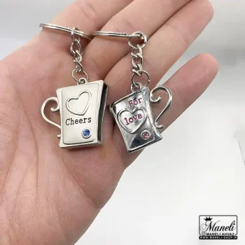 جاکلیدی ست عاشقانه طرح لیوان - Image 3