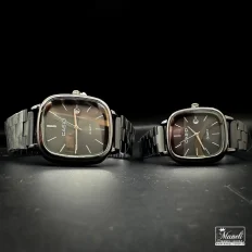 ست ساعت کاسیو صفحه مربع تمام مشکی | قیمت اقتصادی