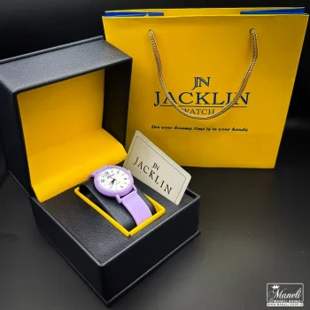 خرید ساعت دخترانه رنگ یاسی سیلیکونی ژاکلین Jacklin | ضمانت | اورجینال