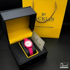 ساعت دخترانه صورتی سیلیکونی ژاکلین Zhacklin | پک کامل | موتور ژاپن