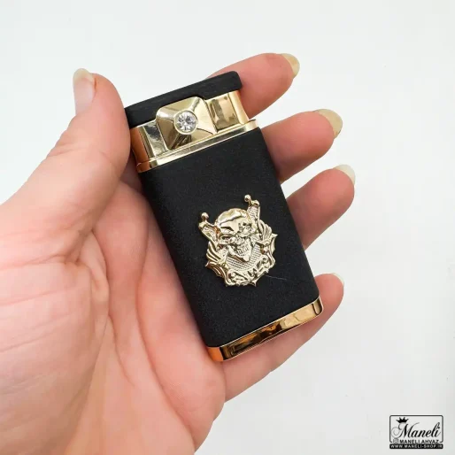 فندک برنالی گازی مشکی طلایی