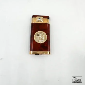 فندک برنالی گازی طرح عقاب با بدنه طرح چوب - Image 3