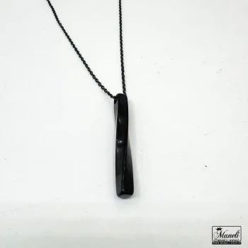 گردنبند پیچی مشکی 41112 - تصویر 2