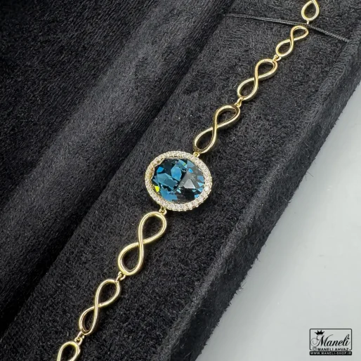 دستبند ژوپینگ نگین سواروسکی سورمه ای