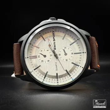 ساعت مردانه بند چرم قهوه ای قیمت اقتصادی | اسپرت