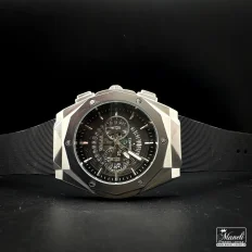 خرید ساعت مردانه طرح هابلوت مشکی نقره ای