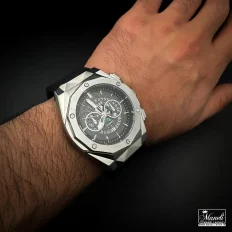 ساعت مردانه طرح هابلوت مشکی نقره ای | قیمت اقتصادی