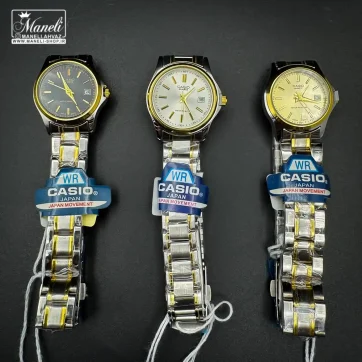 ساعت زنانه کاسیو صفحه گرد دورنگ Casio