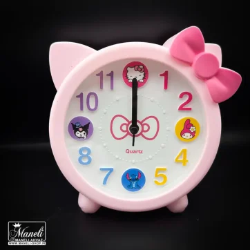 ساعت رومیزی کیتی صورتی